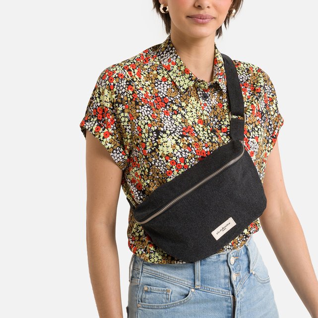 Custine zipped bum bag black Rive Droite Paris La Redoute
