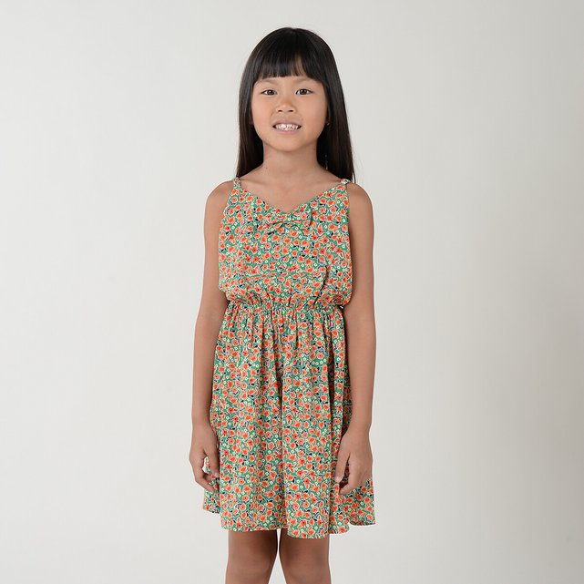robe verte imprime fleuri
