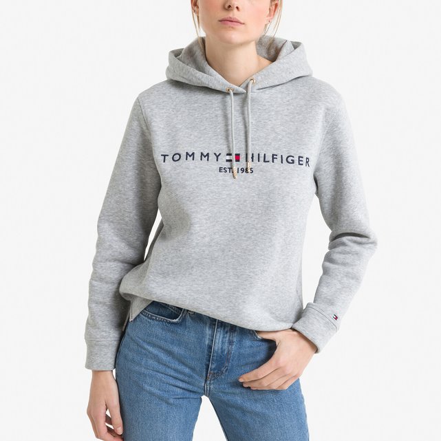 Sweat com capuz, tommy logo branco Tommy Hilfiger