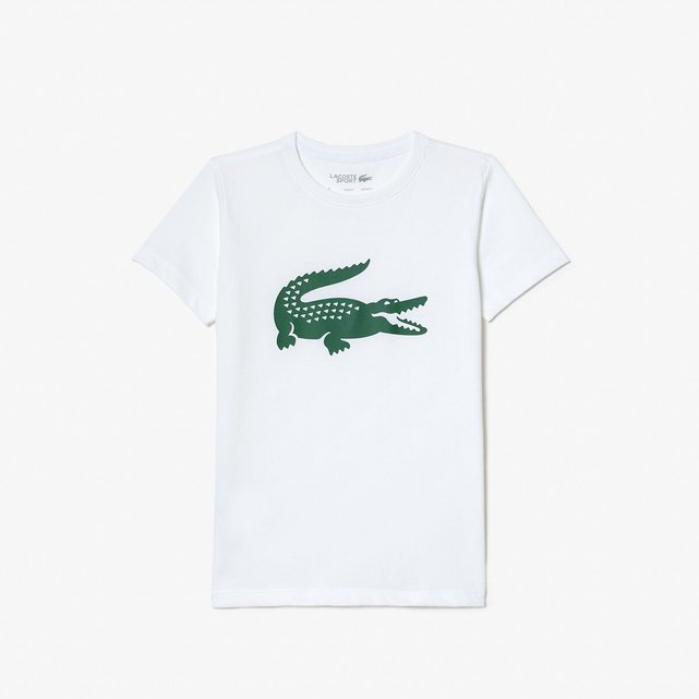 Logo print t shirt in cotton mix with short sleeves Lacoste La