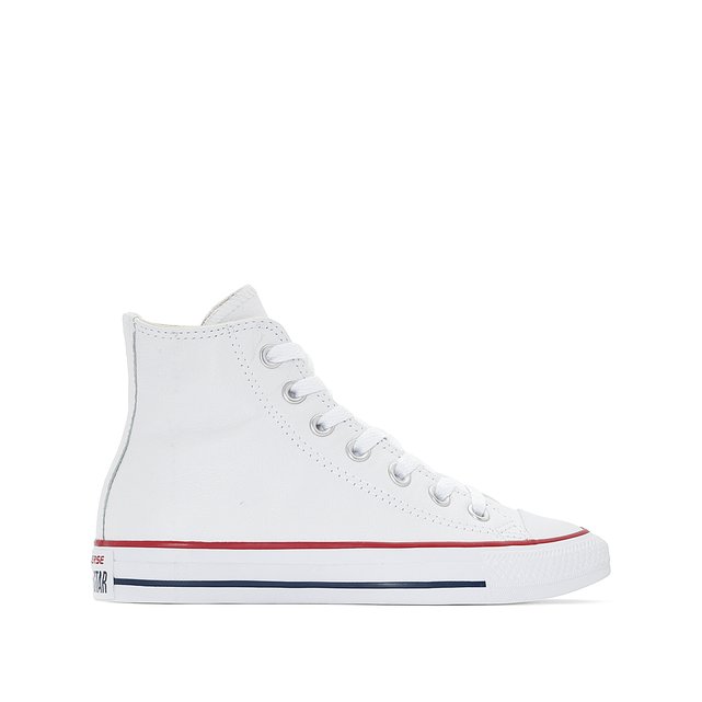 star leather high top trainers 