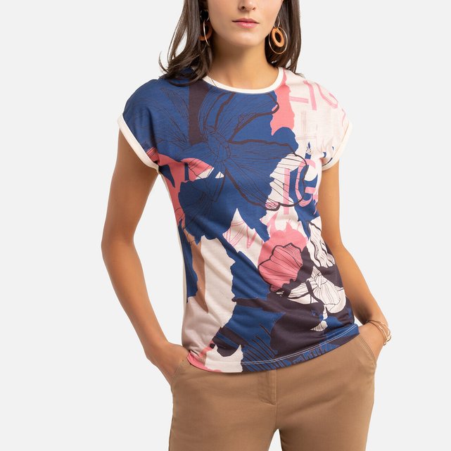 T-shirt de gola redonda, mangas curtas  ANNE WEYBURN image 0