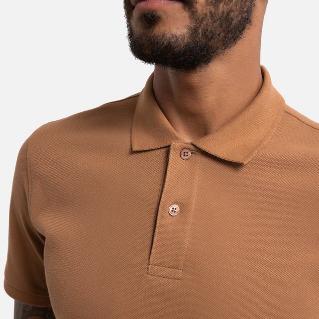 Polo marron homme