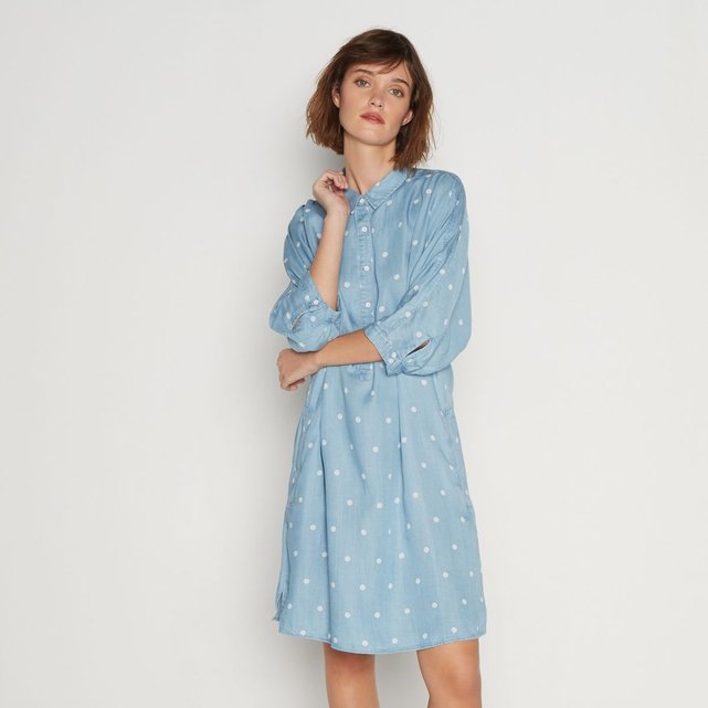 Robe à pois bleu Monoprix | La Redoute