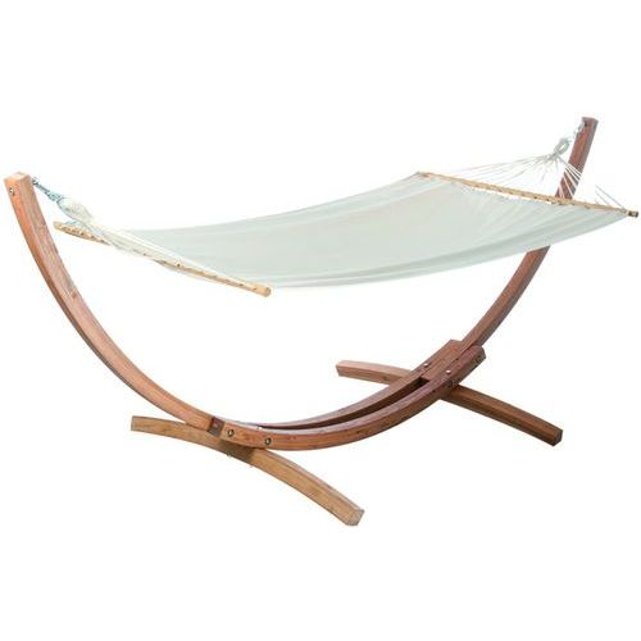 Kit hamac 1 place + support bois santa maria 125 x 200 cm ...