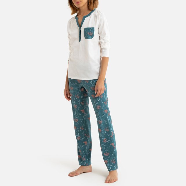 Pijama estampado, em puro algodão  ANNE WEYBURN image 0