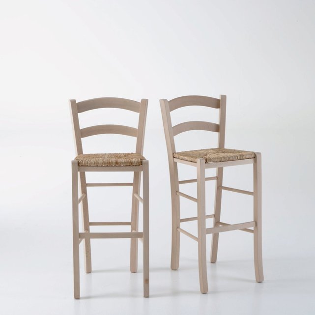 Set of 2 PERRINE Farmhouse Bar Chairs Set of 2 PERRINE Farmhouse Bar Chairs