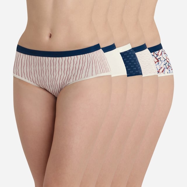 Pack 3 Braguitas De Algodón DIM Les Pockets - Cómodas, Elásticas, Estampados Modernos, Talla L