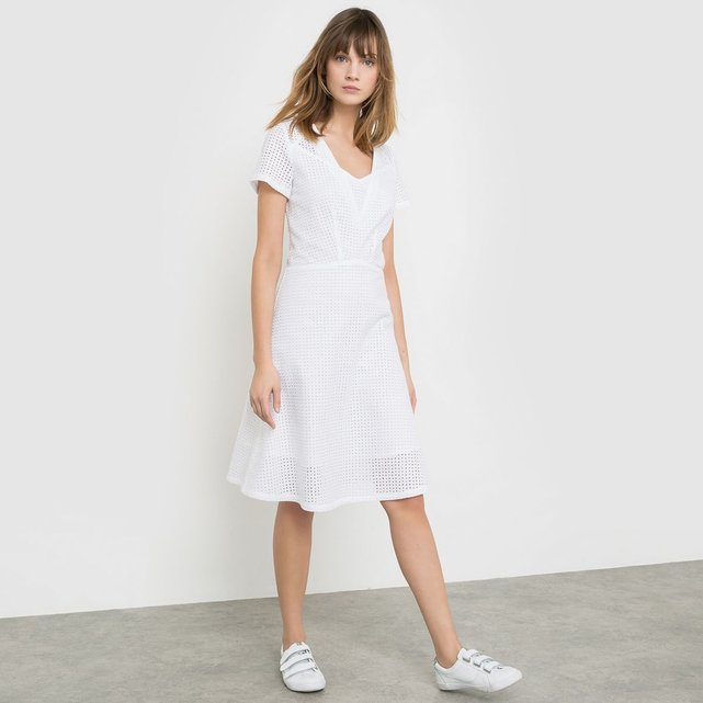 Robe broderie anglaise blanc La Redoute Collections | La ...