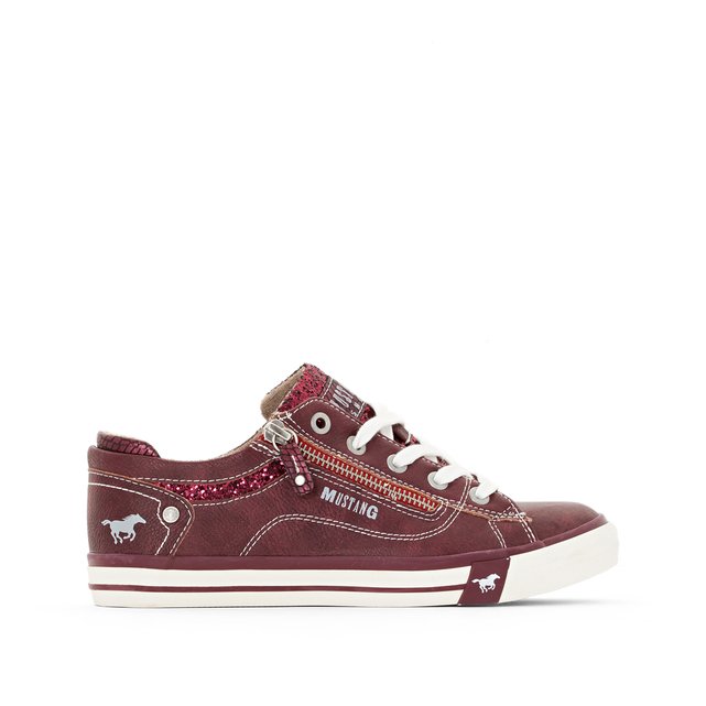 Lace-up trainers , burgundy, Mustang Shoes | La Redoute