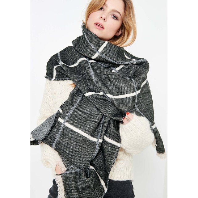Echarpe jacquard gris Camaieu | La Redoute