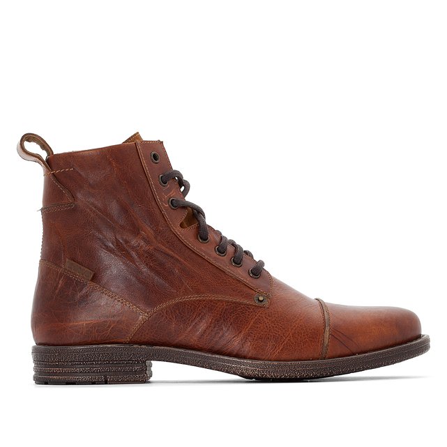 Emerson leather lace-up boots brown 