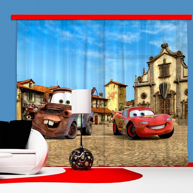 Rideau Flash Mcqueen rideaux cars flash mcqueen martin disney occultant Rideau Flash Mcqueen rideaux cars flash mcqueen martin disney occultant