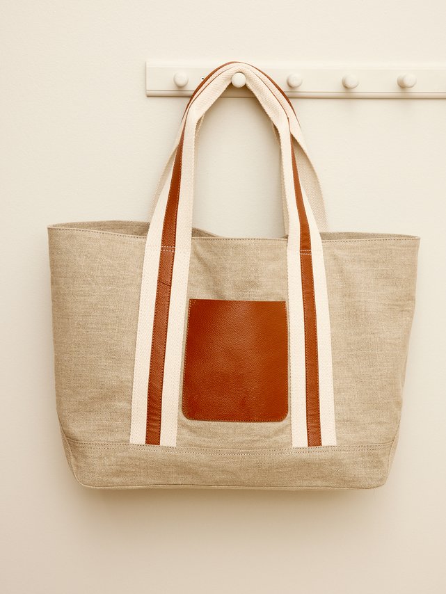 Sac cabas - maroquinerie orange Cyrillus | La Redoute
