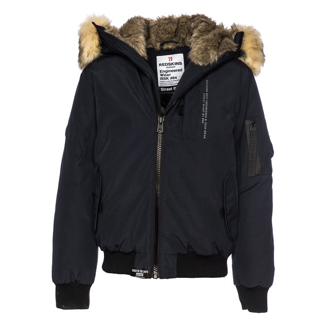 fur trimmed hooded jacket