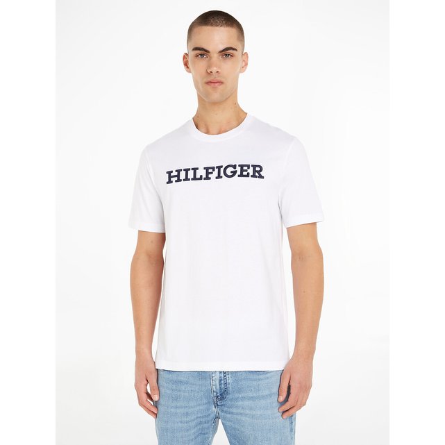 T-shirt mit rundem ausschnitt und logo Tommy Hilfiger | La Redoute