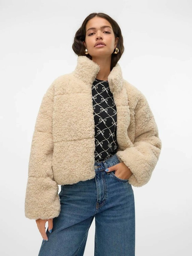 【chuclla】Mohair like wool jacket ベージュ Relaxed Bouclé Wool Jacket Calvin Klein® | J30J326707PDH