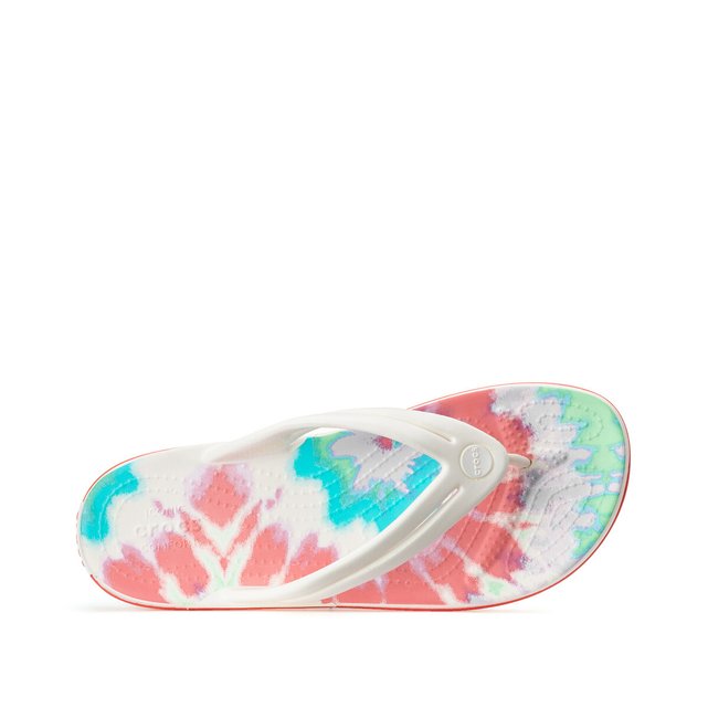 crocs tie dye flip flops