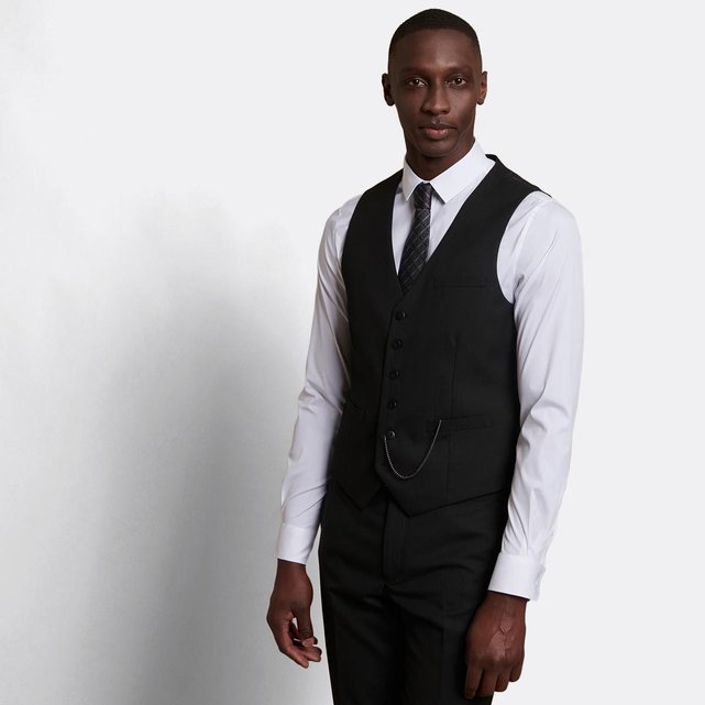 Costume Homme Gilet Noir De Gilet De Costume 9H2DIE