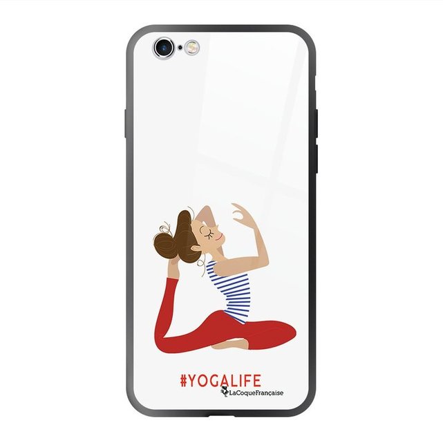 Coque iphone 6/6s soft touch effet glossy yoga life La ...