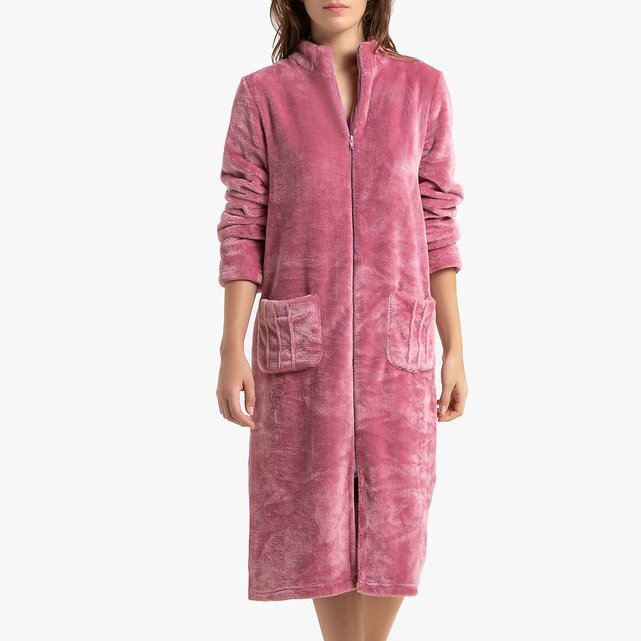 Robe de chambre zippée Anne Weyburn mauve grisé | La Redoute