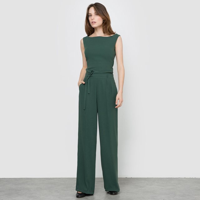 Sleeveless jumpsuit, pine green, La Redoute Collections | La Redoute