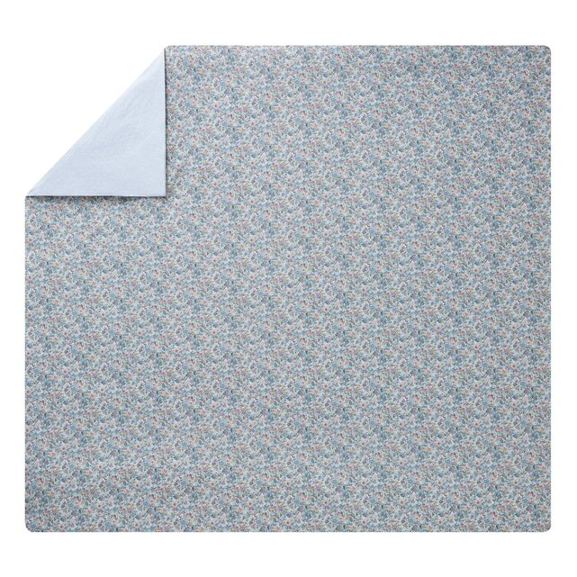 housse de couette imprimée liberty en percale de coton, aloha bleu