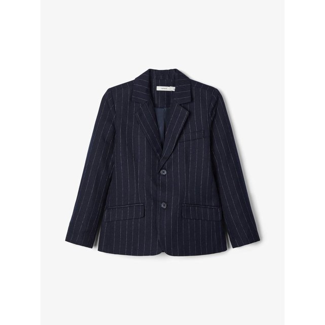 Blazer toile rayures fines bleu Name It | La Redoute Blazer 16 ans | La Redoute