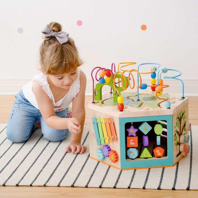 Grand Cube D Activites 7 En 1 En Bois Bebe Teamson Kids Multicolore Teamson Kids La Redoute