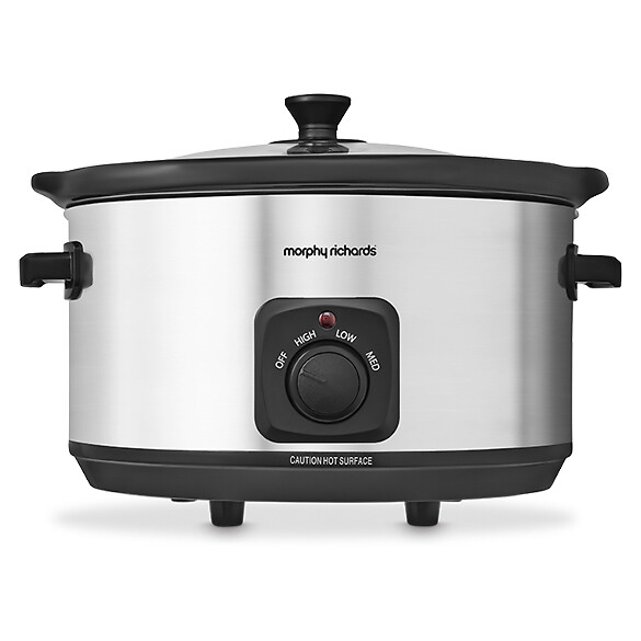 Stainless steel 6.5l slow cooker, silver-coloured, Morphy Richards