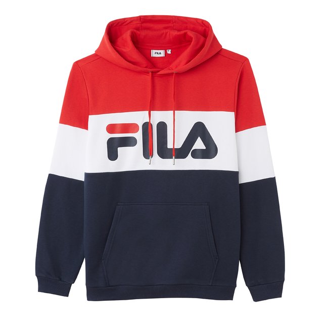 Night printed hoodie , blue/white/red, Fila | La Redoute