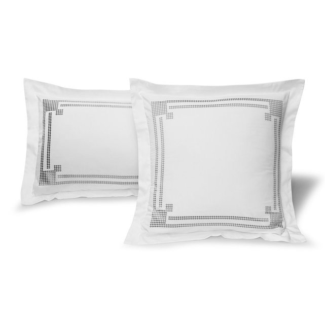 taie oreiller venise satin 120 fils 60x60 200/85 blanc tradition des