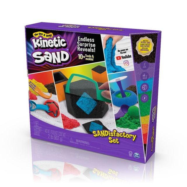 Kinetic Sand Sable Magique - Coffret SANDISFYING 907 G + 10 MOULES - Créé  Différentes