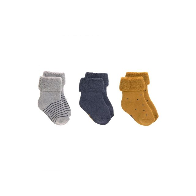 Lot De 3 Chaussettes Bebe Gots Bleu Et Jaune Lassig La Redoute