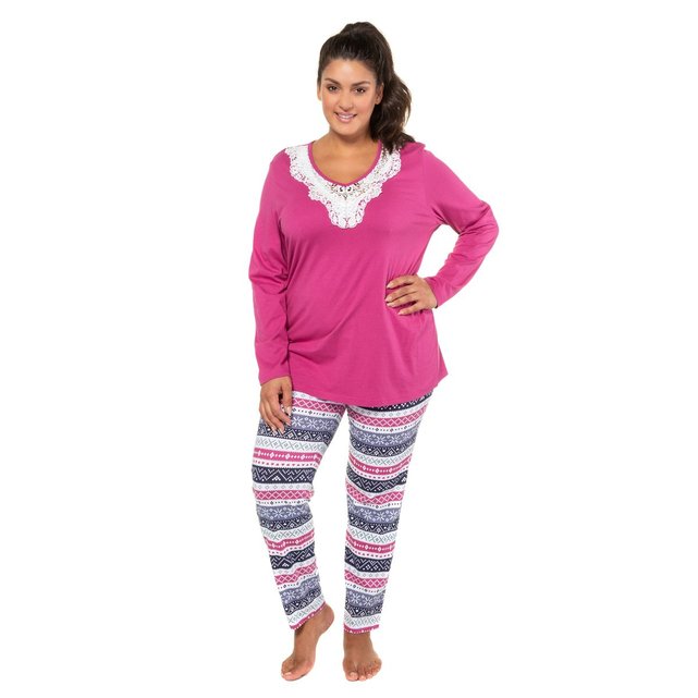 Pyjama, dentelle transparente multicolore Ulla Popken | La ...