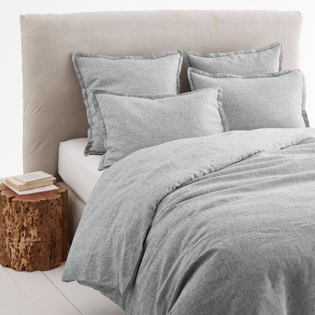 Ekani Linen Chambray Duvet Cover Am Pm La Redoute