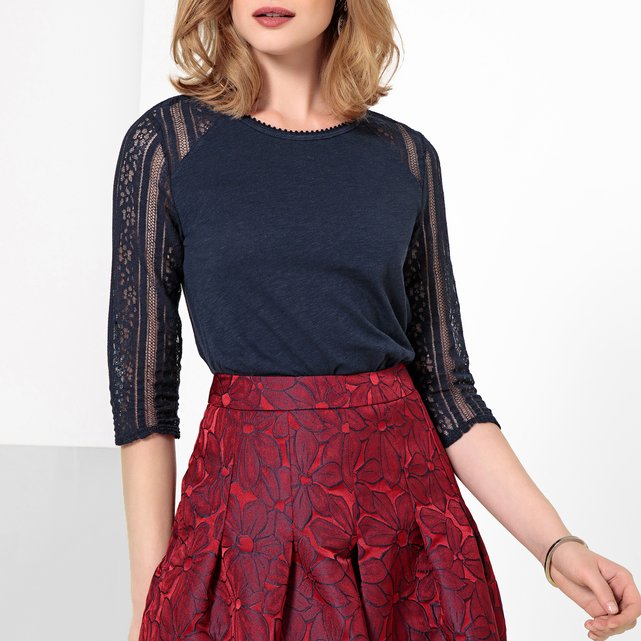 Shirt mit Ärmeln aus Spitze  ANNE WEYBURN image 0