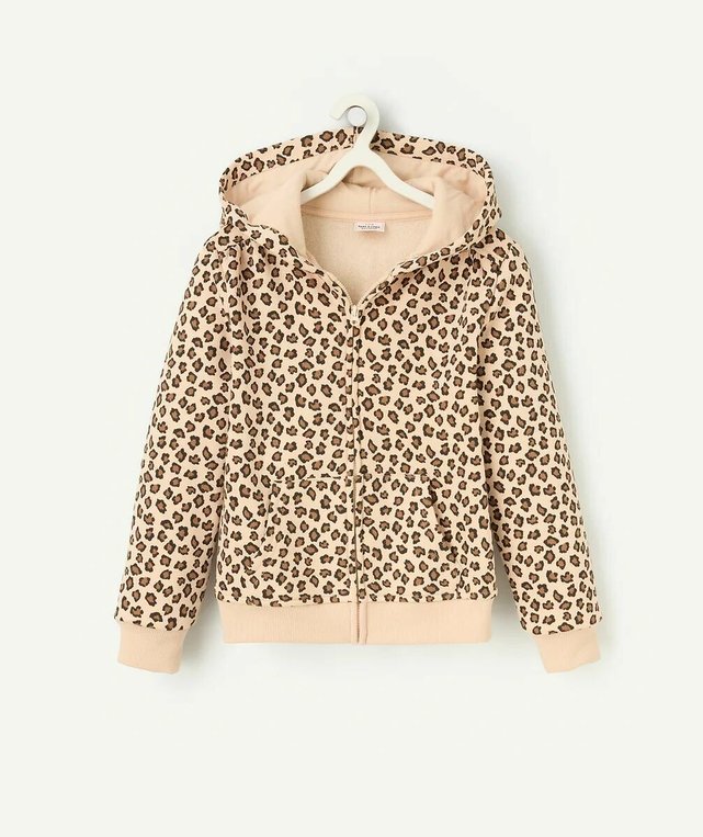 Leopard print zip up hoodie best sale