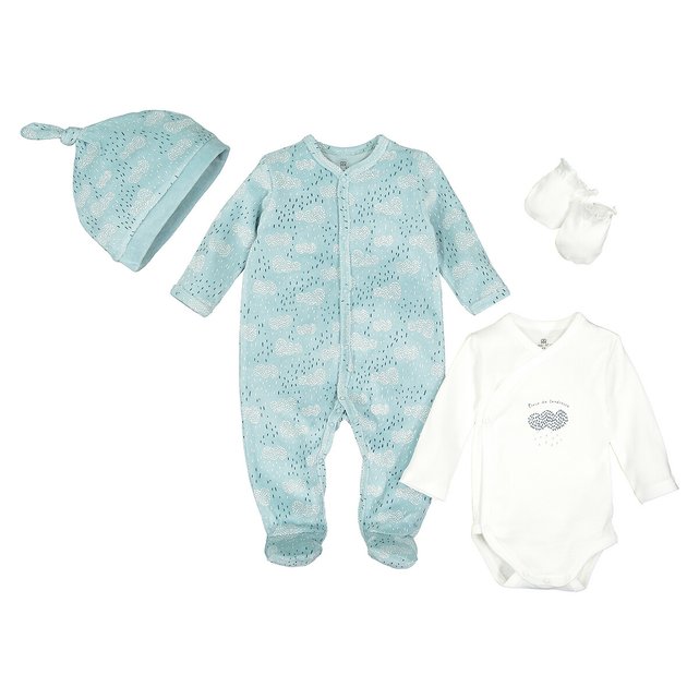 Conjunto para recém-nascido em algodão biológico, prematuro-6 meses  LA REDOUTE COLLECTIONS image 0