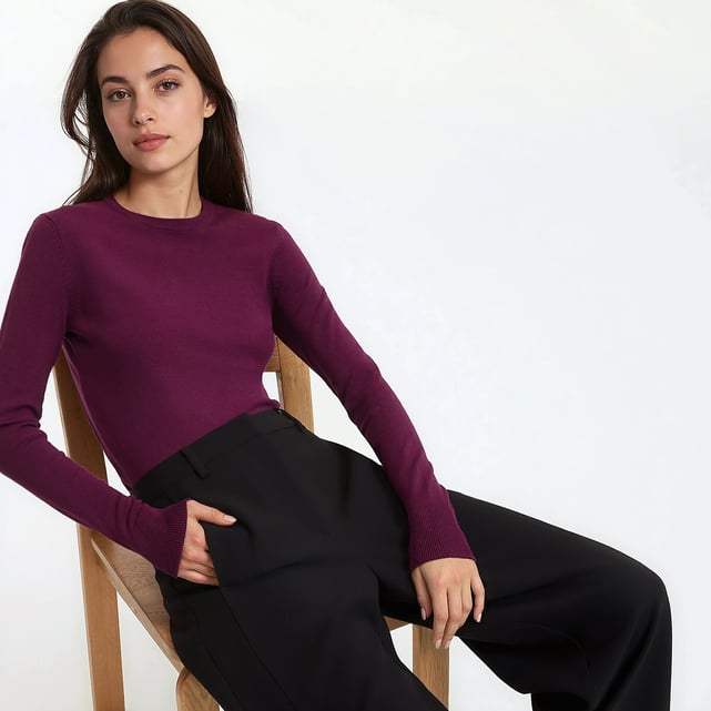Pull Noir Tricoté La Redoute Taille 14/16 - Manches Longues - Occasion Bon état