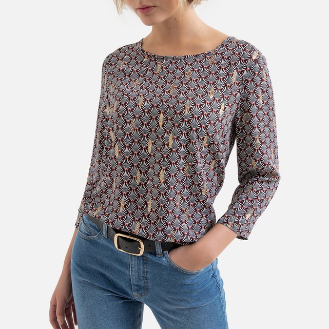 Camisa feminina Manga 34 Estampada Marca: A Collection Camisa feminina Manga 34 Estampada Marca: A Collection