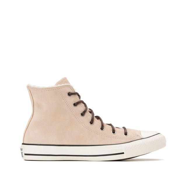 Chuck taylor all star lift suede sherpa hi beige Converse ...