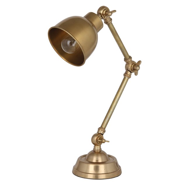 Metal Desk Lamp In Antique Brass Metal Lifestyle La Redoute
