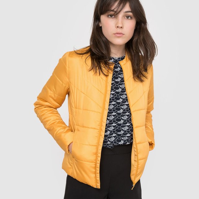 Doudoune courte fermeture zippée, mi-saison jaune miel La ...
