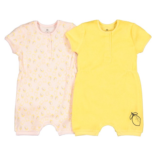 2er-Pack kurze Baby-Overalls aus Frottee, 0-2 Jahre  LA REDOUTE COLLECTIONS image 0