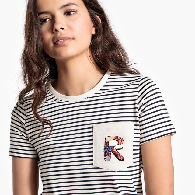 T-shirt de gola redonda, mangas curtas  LA REDOUTE COLLECTIONS image 0