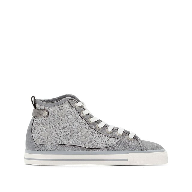 Baskets montantes à lacets gris Mustang Shoes La Redoute Baskets montantes à lacets gris Mustang Shoes La Redoute