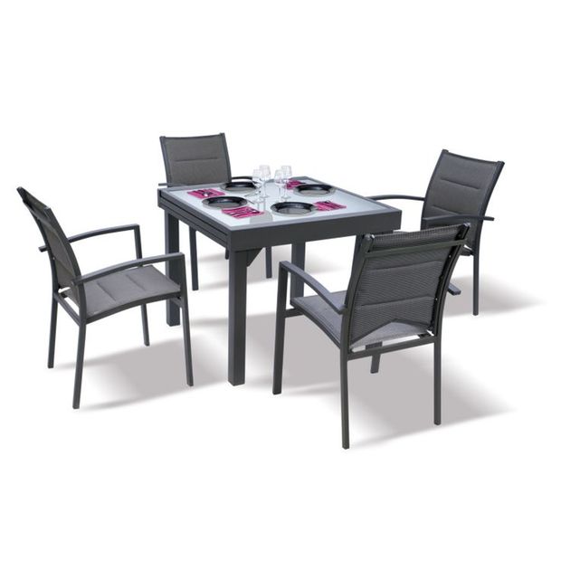 Salon de jardin moderne 4 personnes modulo Wilsa | La Redoute Salon de jardin moderne 4 personnes modulo Wilsa | La Redoute