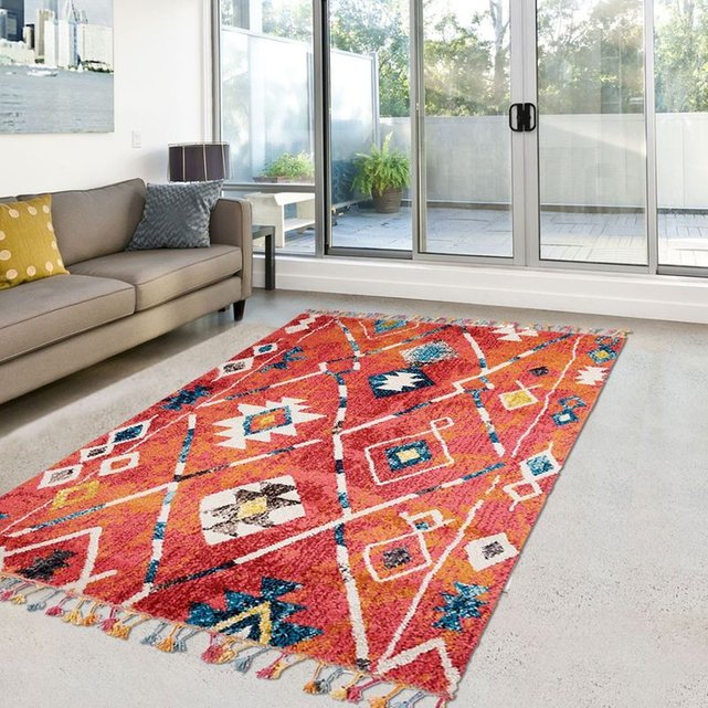 Tapis de salon moderne design berbère tribal mk 02 ...