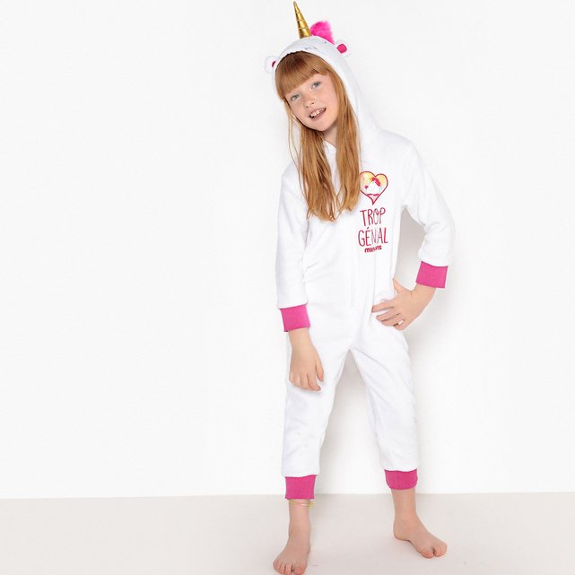 Combinaison-pyjama licorne 4 - 10 ans blanc + rose Les ...